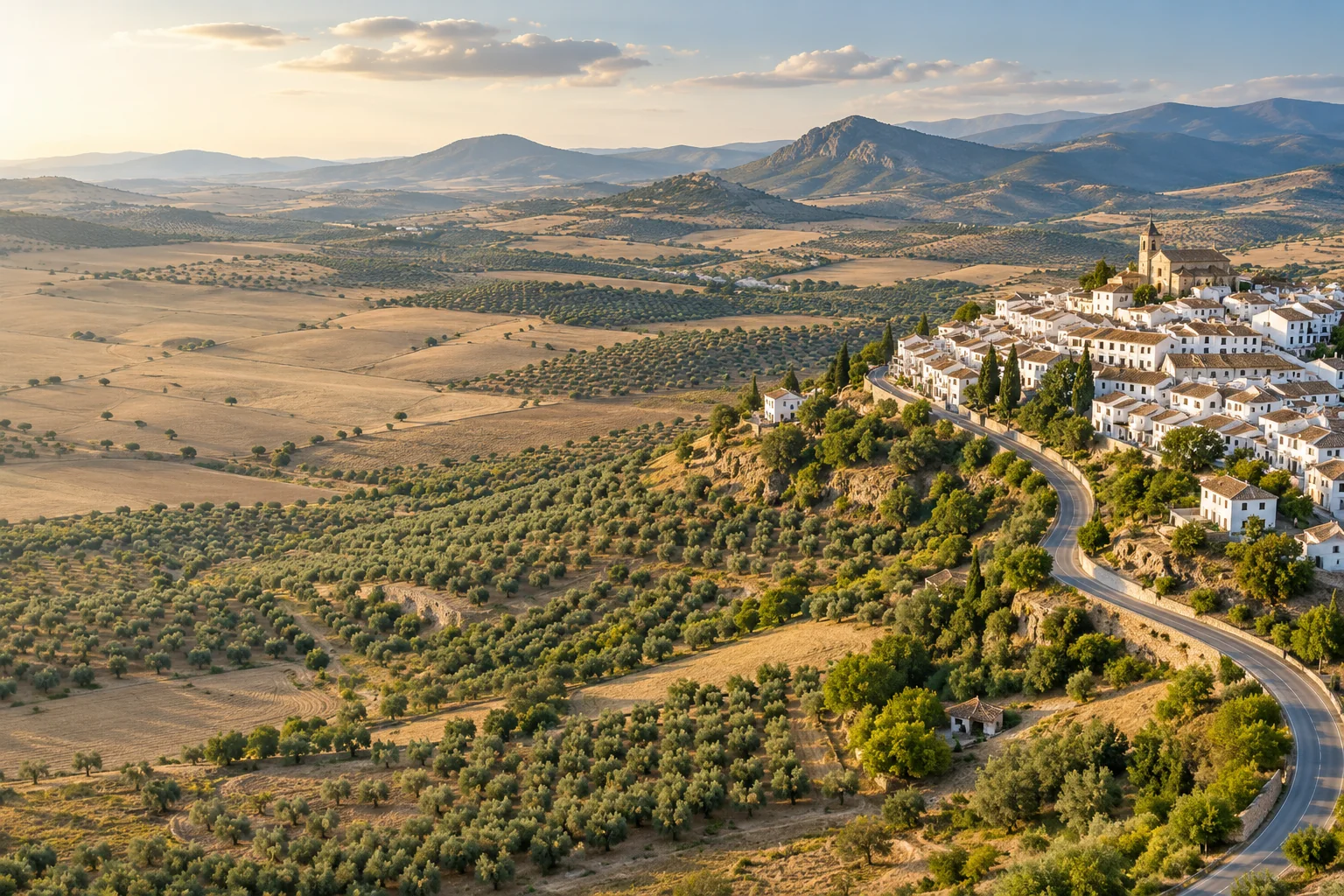 Imagen ilustrativa: Vista aérea ilustrativa de un paisaje andaluz