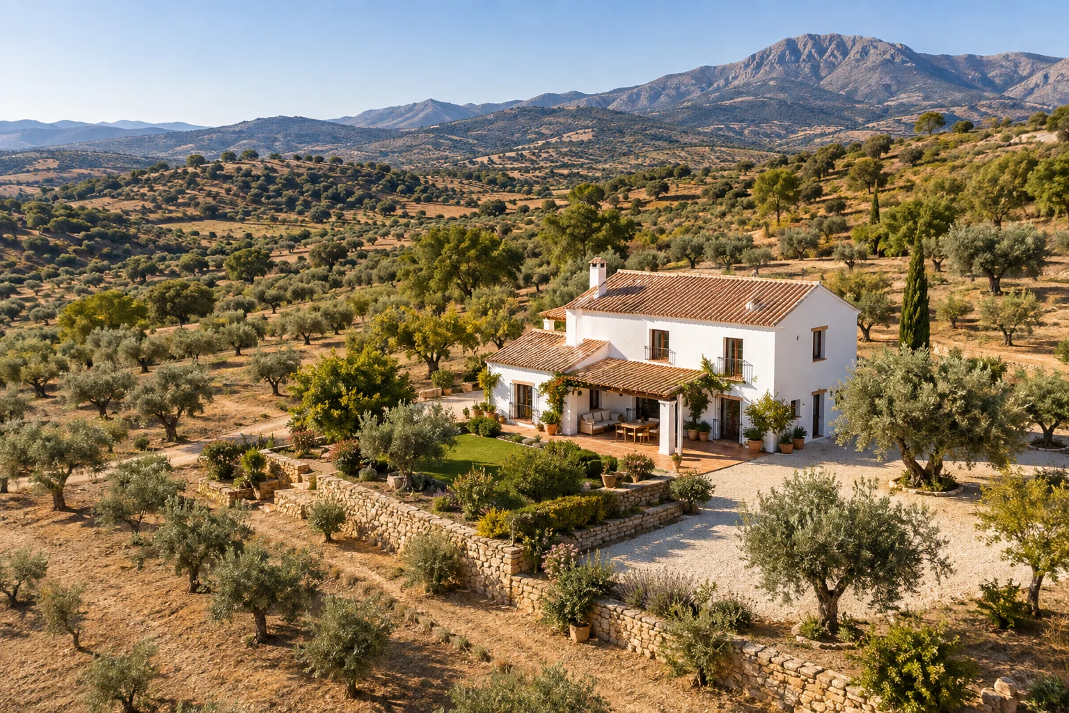 Imagen ilustrativa: Vivienda y parcela en un entorno andaluz